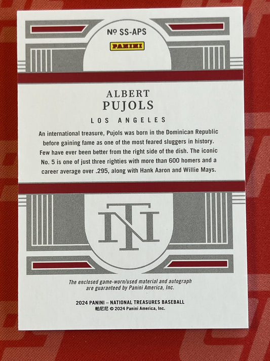 2024 National Treasures Silhouette Sign #SS-APS Albert Pujols Auto Patch /25