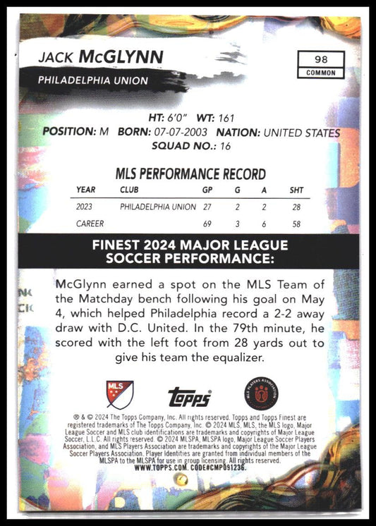 2024 Finest MLS #98 Jack McGlynn