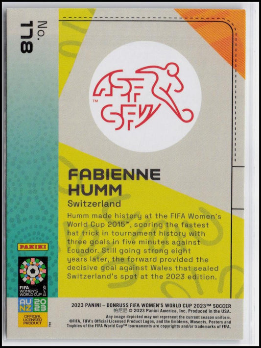 2023 Donruss FIFA Women's World Cup #178 Fabienne Humm