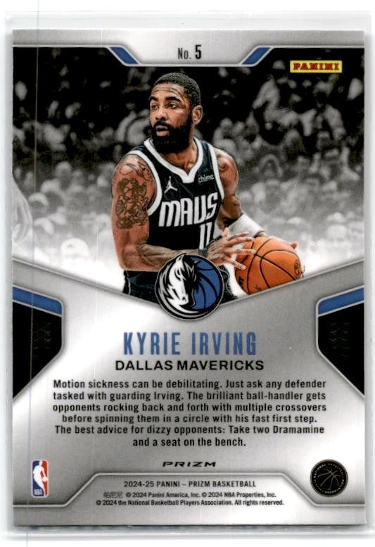 2024-25 Panini Prizm Dominance Prizms Silver #5 Kyrie Irving Dallas Mavericks