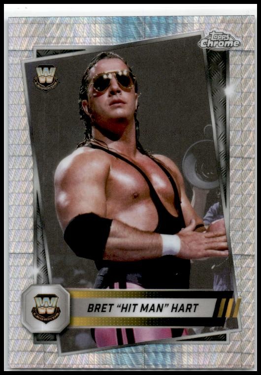 2025 Topps Chrome WWE Prism Refractor #7 Bret "Hit Man" Hart