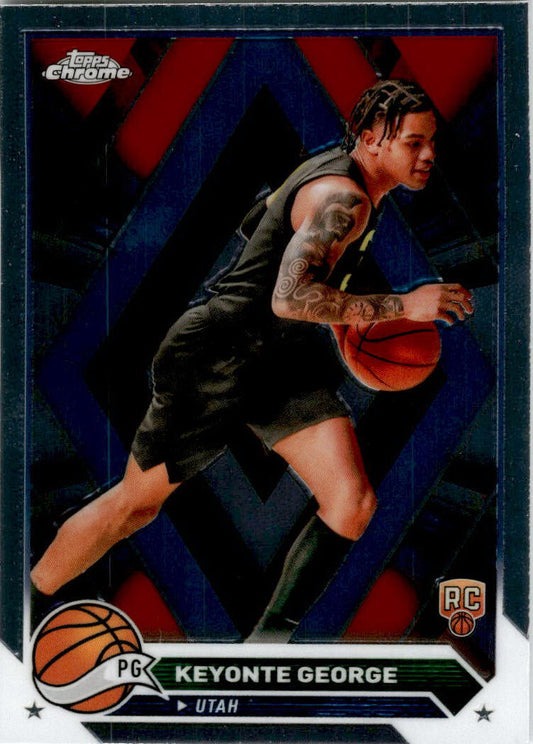 2023-24 Topps Chrome Basketball #153 Keyonte George Rookie Utah Jazz
