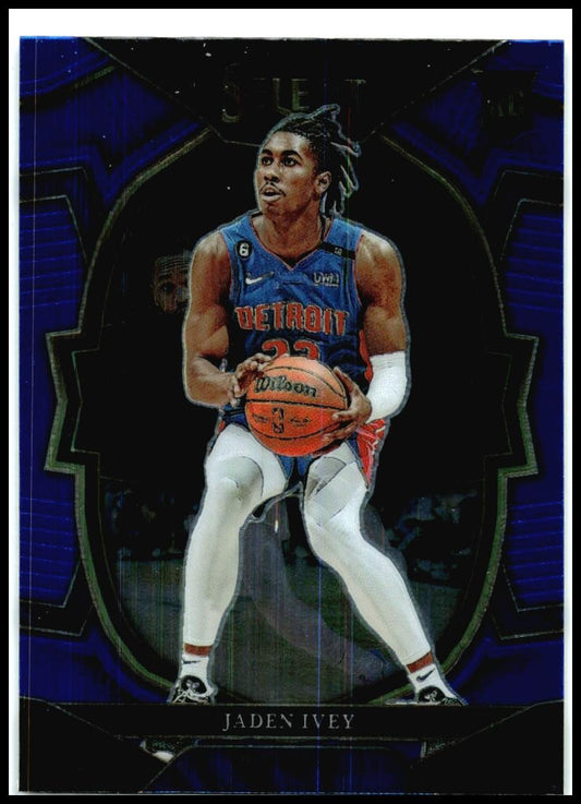 2022-23 Panini Select Blue #87 Jaden Ivey Rookie Detroit Pistons