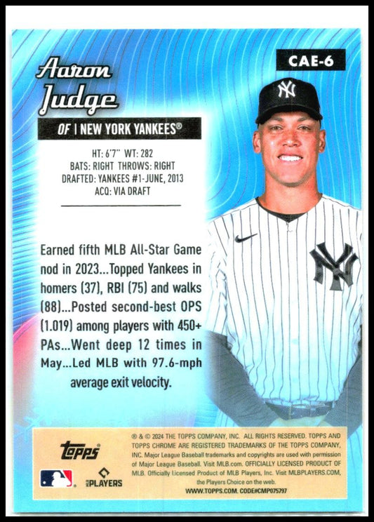 2024 Topps Chrome Chrome All-Etch #CAE-6 Aaron Judge New York Yankees