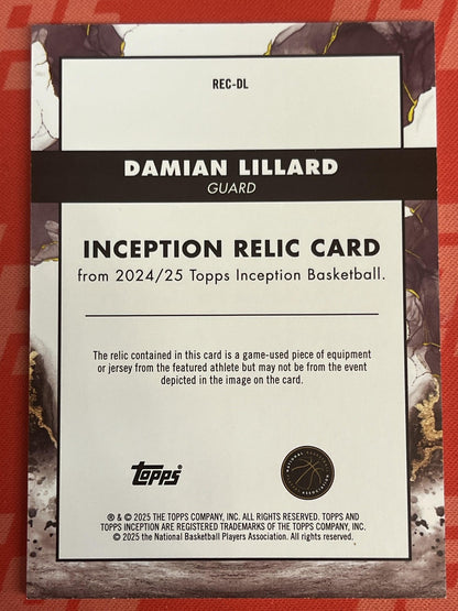 2024-25 Topps Inception Relic ##REC-DL Damian Lillard