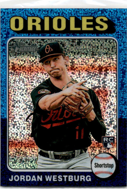 2024 topps heritage Chrome Blue Sparkle #229 Jordan Westburg
