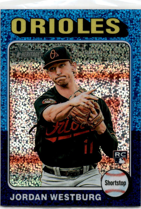 2024 topps heritage Chrome Blue Sparkle #229 Jordan Westburg