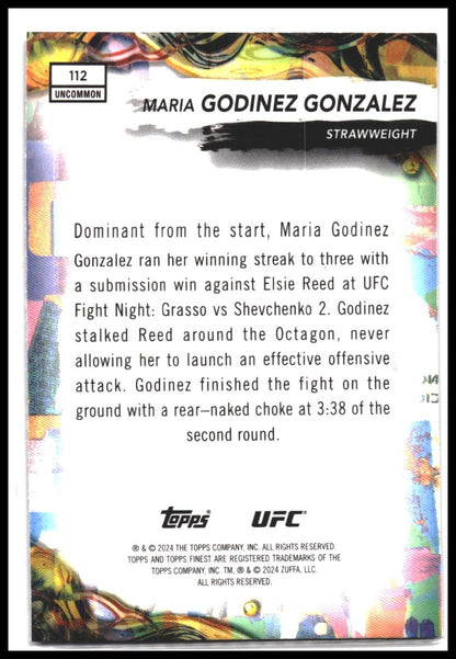 Maria Godinez Gonzalez #112 2024 Topps Finest UFC #/99