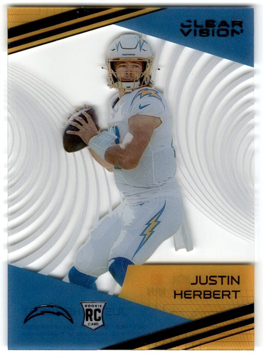 2020 Panini Chronicles Clear Vision Rookies Justin Herbert Rookie Los Angeles