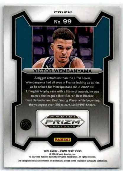 2024 Panini Prizm Draft Picks Prizms Green #99 Victor Wembanyama