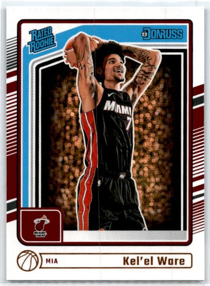 2024-25 Donruss #221 Kel'el Ware Rookie Miami Heat