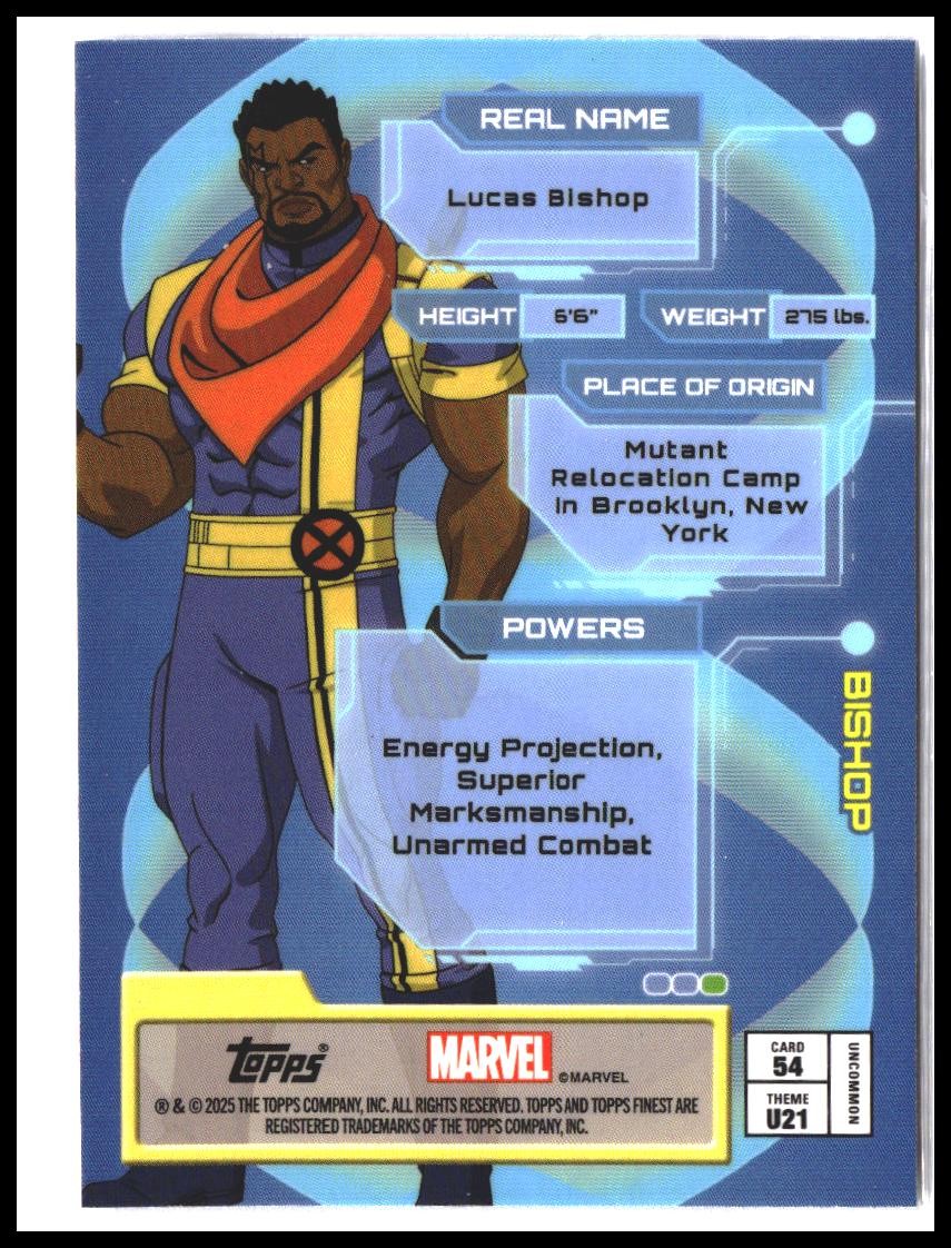 Bishop #54 2025 Topps Finest X-Men '97