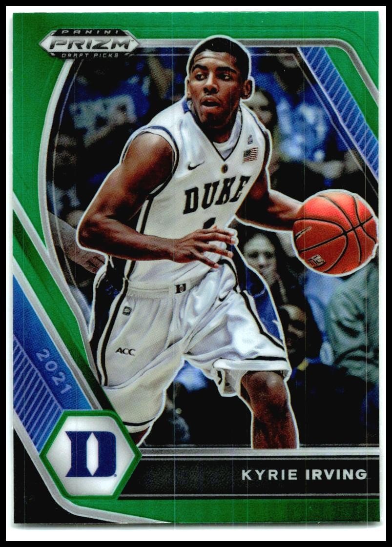 2021 Panini Prizm Draft Picks Green #62 Kyrie Irving Duke Blue Devils