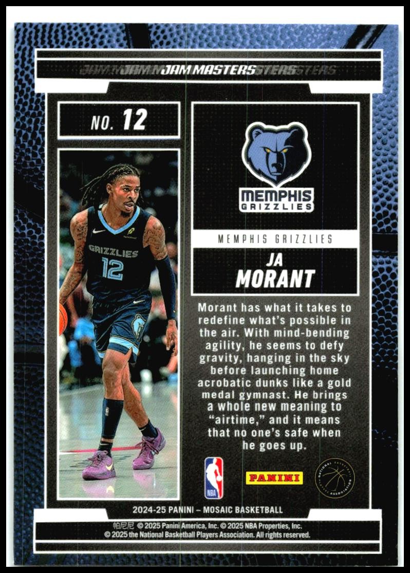 2024-25 Panini Mosaic Jam Masters #12 Ja Morant