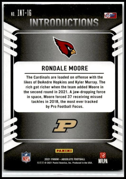 2021 Panini Absolute Introductions #INT-16 Rondale Moore