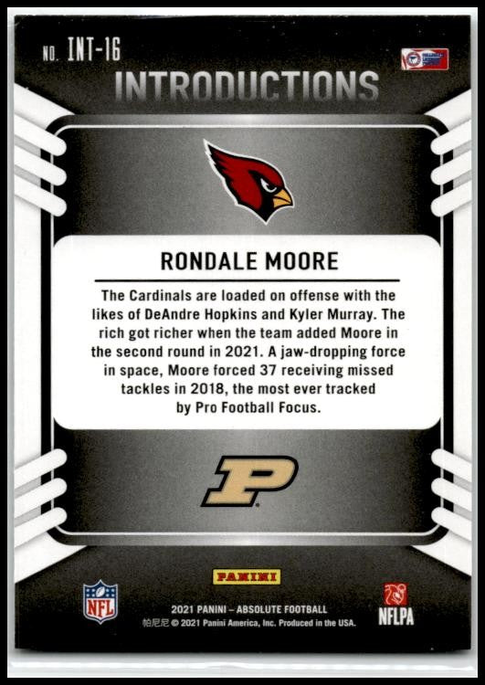 2021 Panini Absolute Introductions #INT-16 Rondale Moore