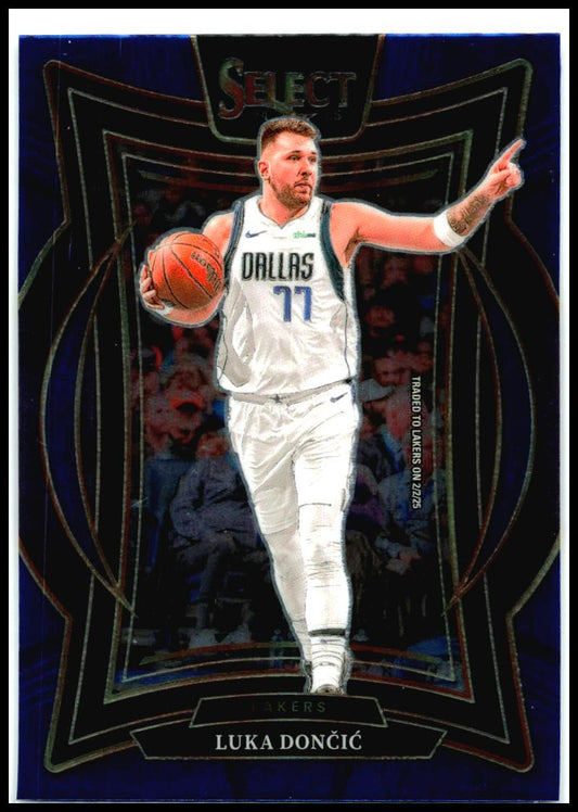 2024-25 Panini Select Blue #56 Luka Doncic Los Angeles Lakers
