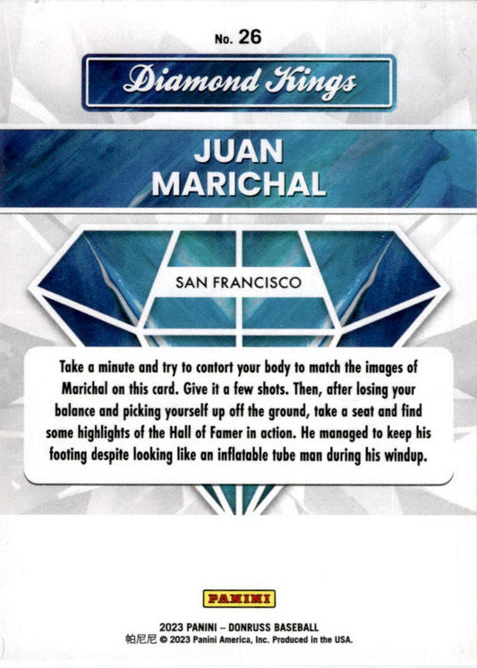 2023 Donruss #Holo Red Diammod Kings 26 Juan Marichal San Francisco Giants /2023