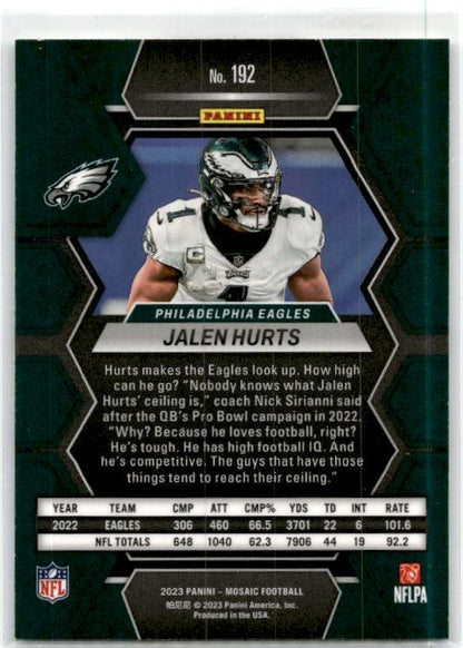 2023 Panini Mosaic #192 Jalen Hurts Philadelphia Eagles