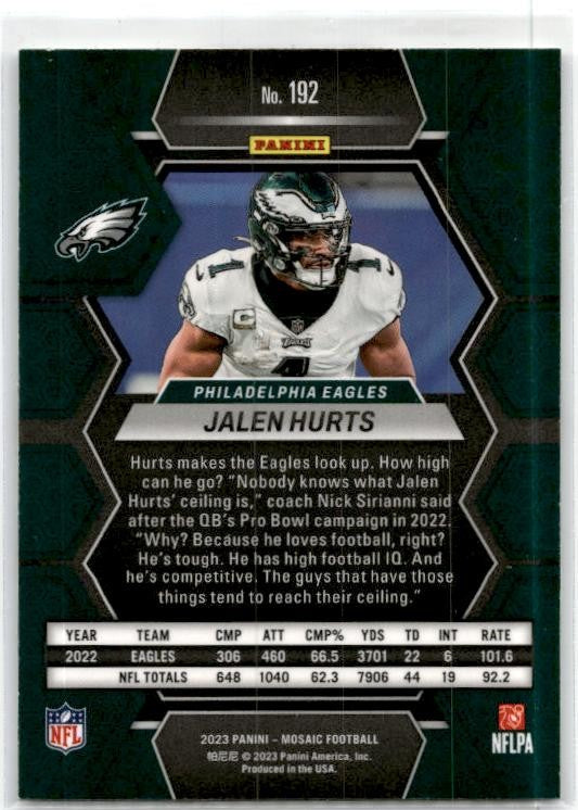 2023 Panini Mosaic #192 Jalen Hurts Philadelphia Eagles