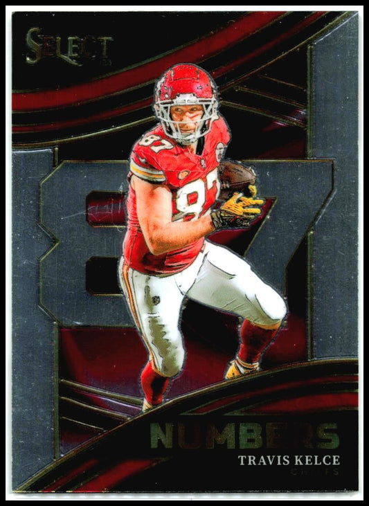 2023 Panini Select Numbers #NMB-TKE Travis Kelce Kansas City Chiefs