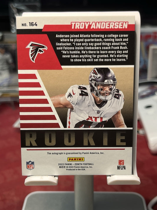 2022 Zenith #164 TROY ANDERSEN RC Auto #/99