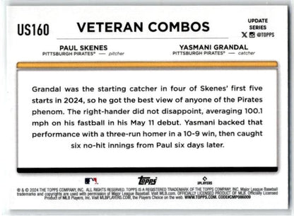 2024 Topps Update #US160 Duo An Immediate Hit: Skenes Gasses Up Grandal Pirates