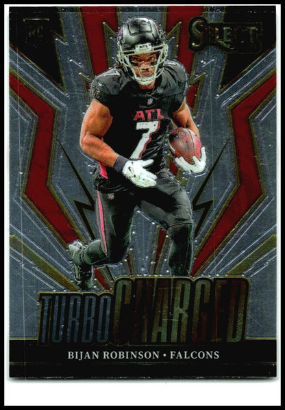 2023 Panini Select Turbocharged #TUR-BRO Bijan Robinson Atlanta Falcons