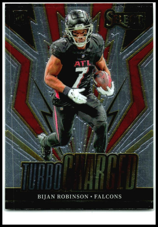 2023 Panini Select Turbocharged #TUR-BRO Bijan Robinson Atlanta Falcons