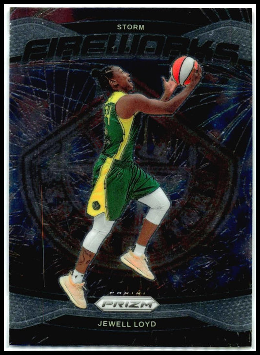 2024 Panini Prizm WNBA Fireworks #8 Jewell Loyd Seattle Storm