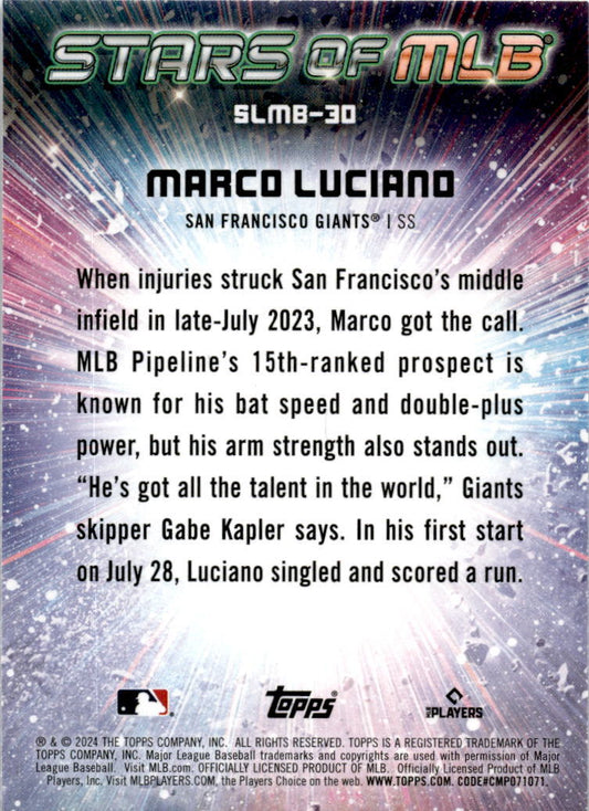 2024 Topps Stars of MLB #SMLB-30 Marco Luciano San Francisco Giants