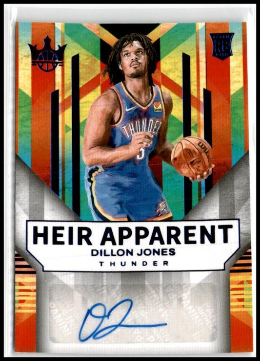 2024-25 Court Kings Heir Apparent Sapphire #HA-JNE Dillon Jones Auto Thunder