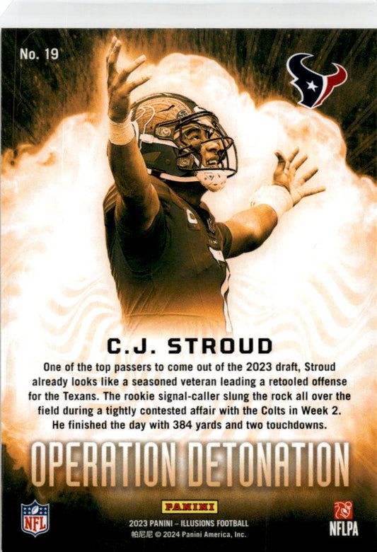 2023 Panini Illusions Operation Detonation #19 C.J. Stroud Houston Texans