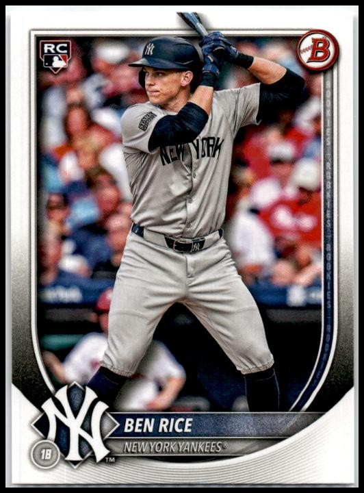 2025 Bowman #85 Ben Rice Rookie New York Yankees