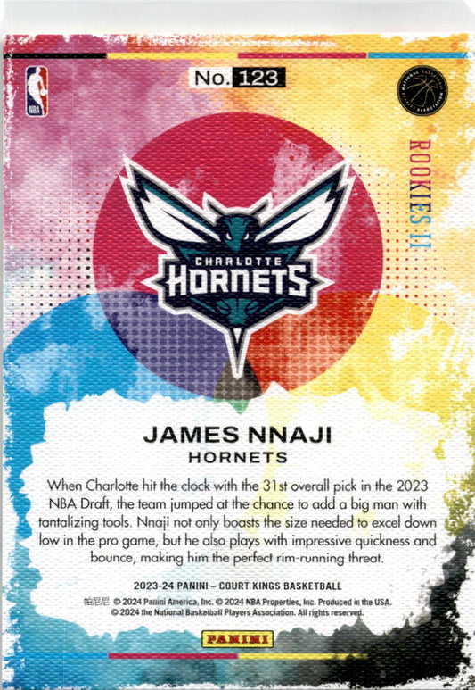 2023-24 Panini Court Kings #123 James Nnaji Rookie Washington Wizards