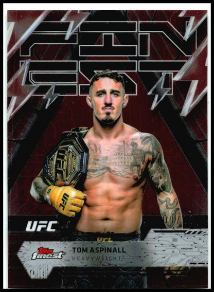 2025 Topps Finest UFC - Red/Black Vapor Refractors #218 Tom Aspinall #/10