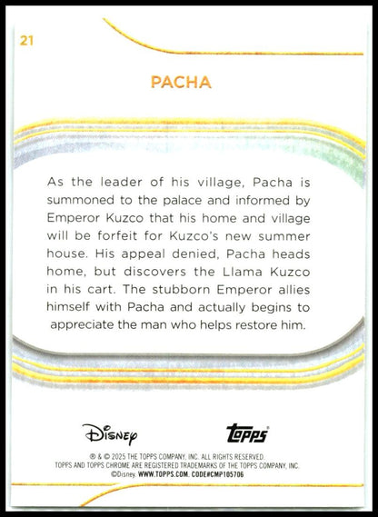2025 Topps Chrome Disney #21 Pacha