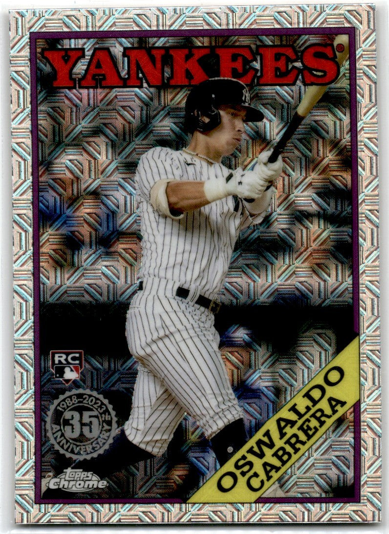 2023 Topps Silver Pack 1988 35th Anniversary Chrome Oswaldo Cabrera Rookie New