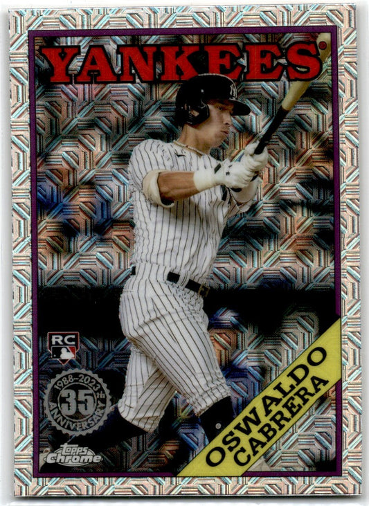 2023 Topps Silver Pack 1988 35th Anniversary Chrome Oswaldo Cabrera Rookie New