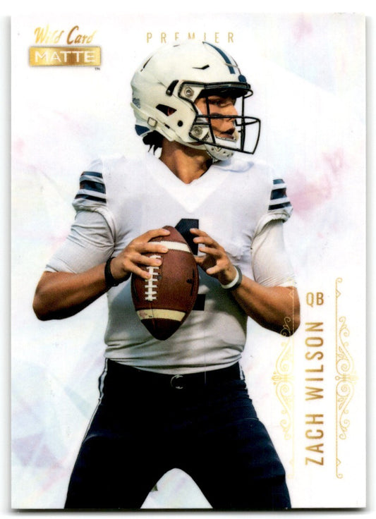 2021 Wild Card Matte White Zach Wilson BYU Cougars #MBC-5