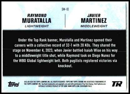 2024 Topps Chrome Boxing Stablemates #SM-10 Muratalla / Martinez