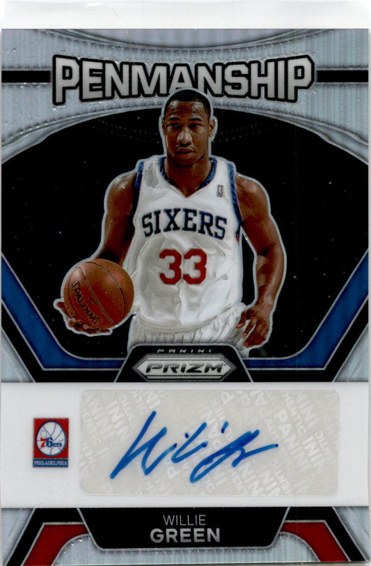 2023-24 Panini Prizm Penmanship #PNM-WIL Willie Green Philadelphia 76ers