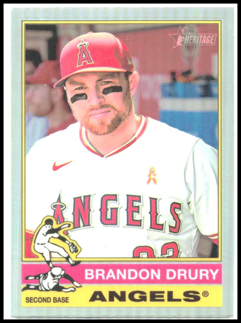 2025 Topps Heritage chrome #283 Brandon Drury Angels