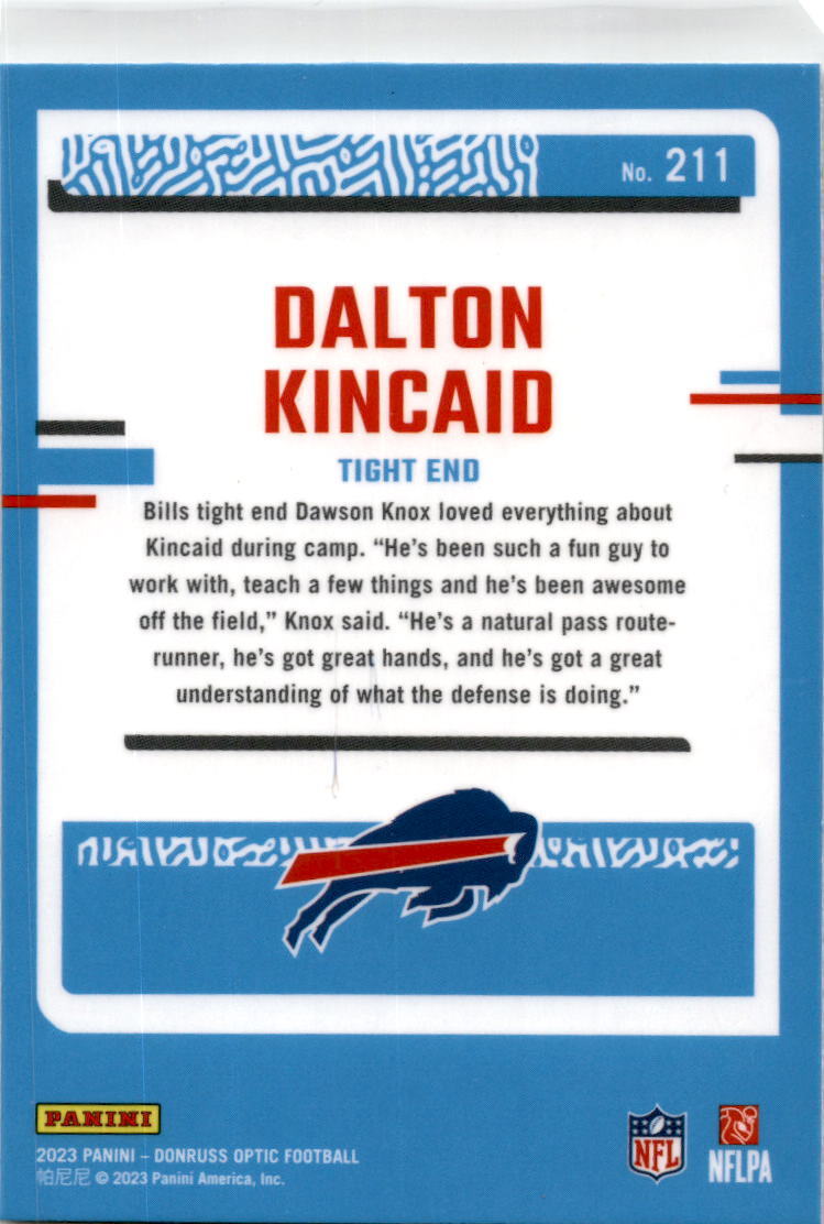 2023 Donruss Optic #211 Dalton Kincaid Buffalo Bills