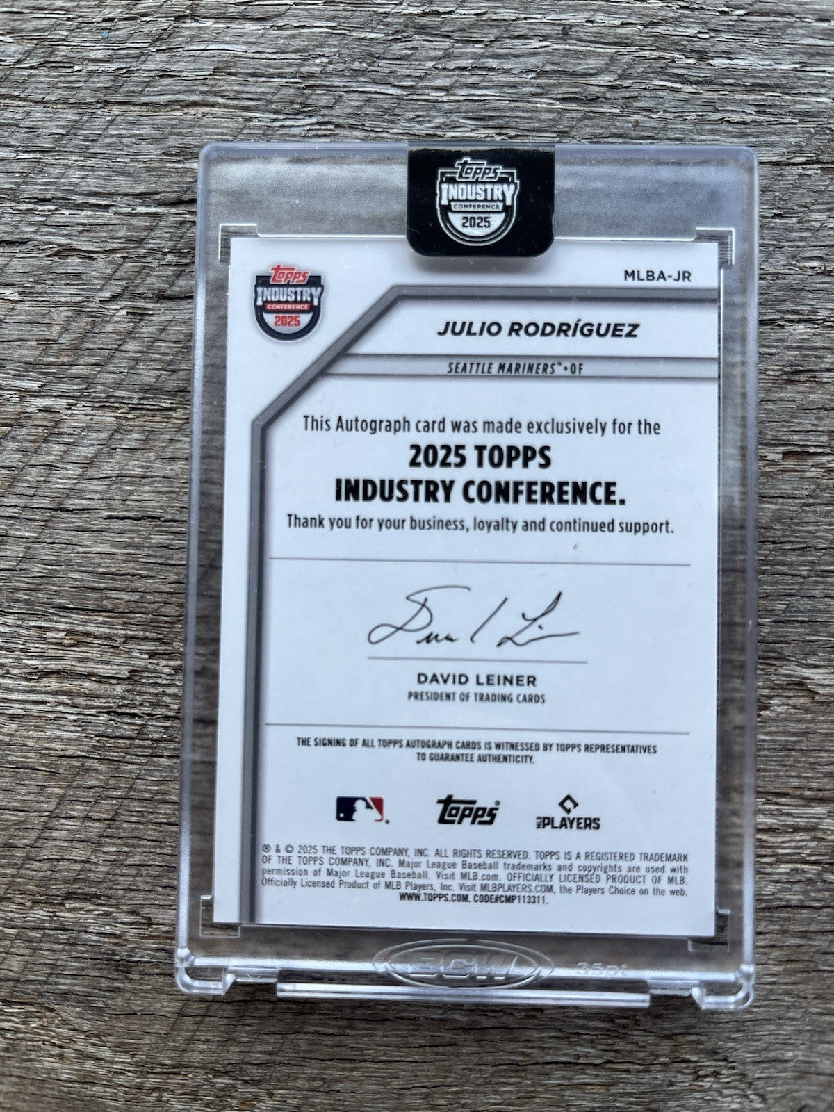 2025 Topps Industry Conference Julio Rodriguez Auto /15 Seattle Mariners
