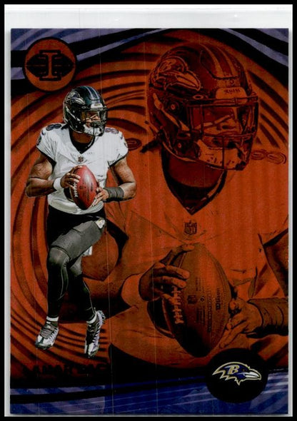 2023 Panini Illusions Orange Trophy Collection #8 Lamar Jackson Baltimore Ravens