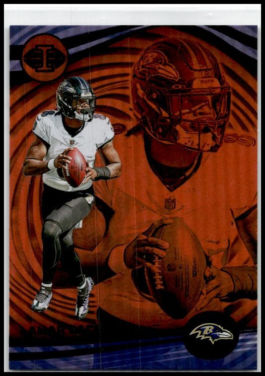 2023 Panini Illusions Orange Trophy Collection #8 Lamar Jackson Baltimore Ravens