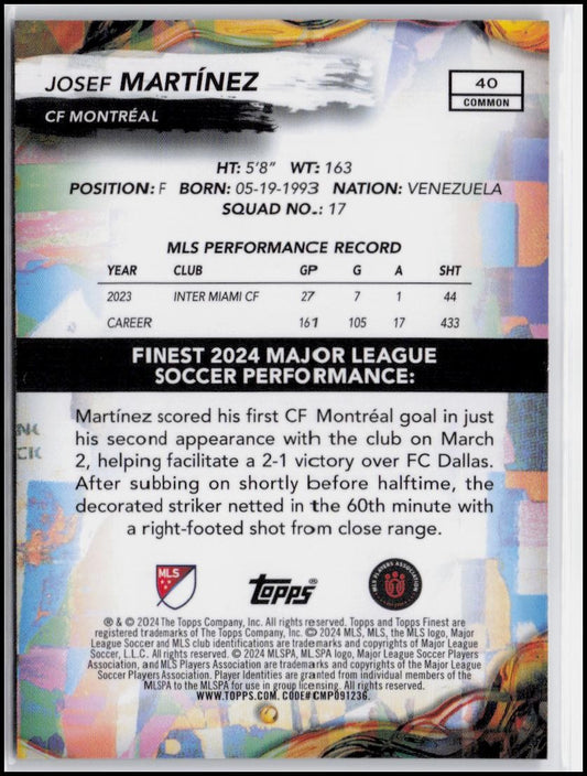 2024 Finest MLS #40 Josef Martínez