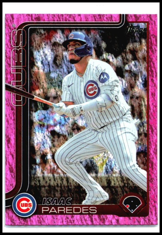 2025 Topps Pink Holo Foil #138 Isaac Paredes Chicago Cubs