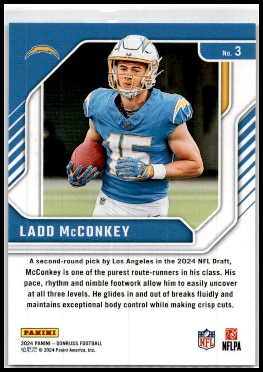 2024 Donruss The Elite Series Rookies #3 Ladd McConkey Los Angeles Chargers